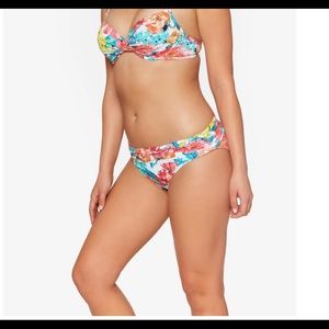 NWT Bleu|Rod Beattie Sarong bikini bottom Floral RBBC22532